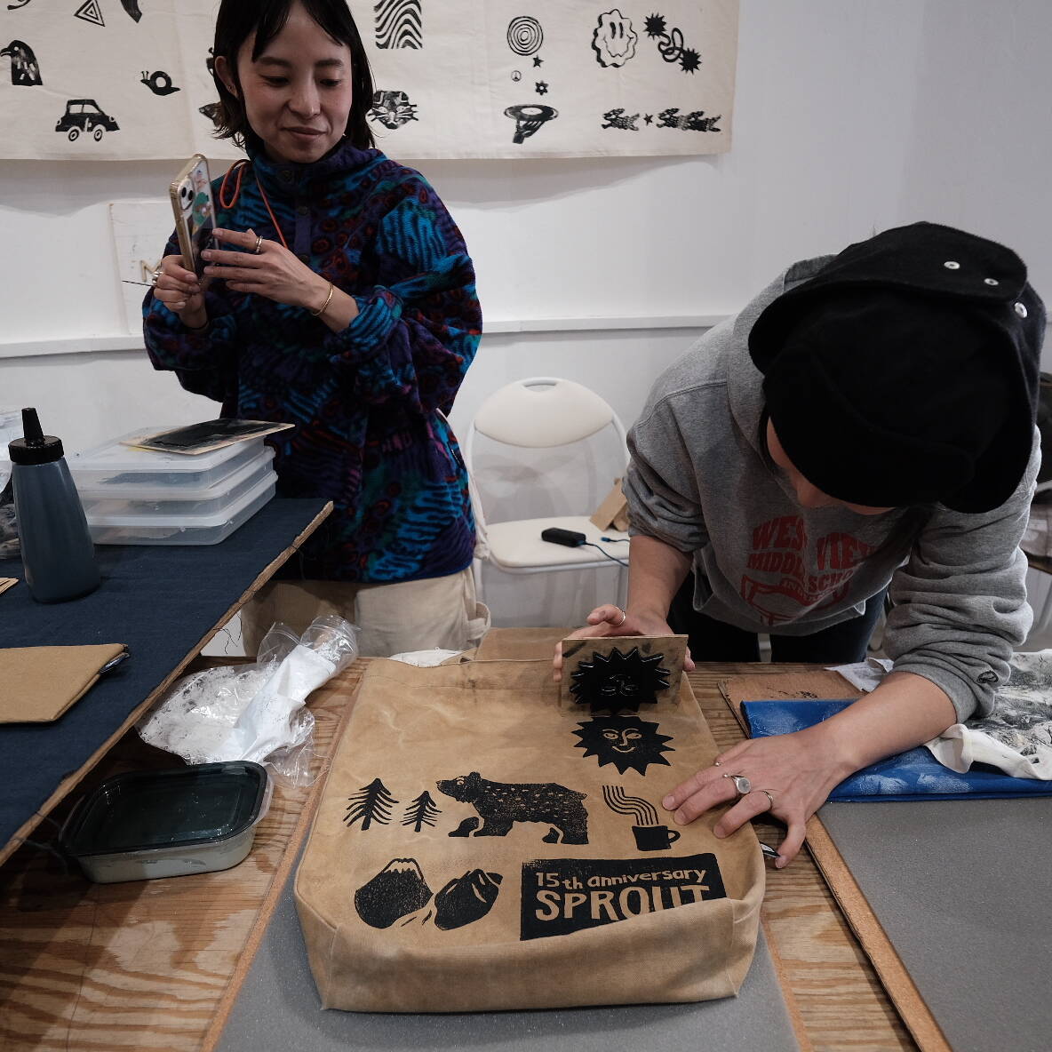 コーヒー染×木版スタンプ - スプラウト ニセコ | SPROUT NISEKO